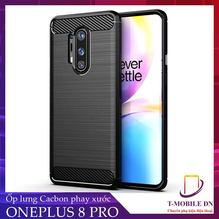 Ốp lưng cho Oneplus 8 8T Pro dẻo Cacbon phay xước chống sốc chống vân tay