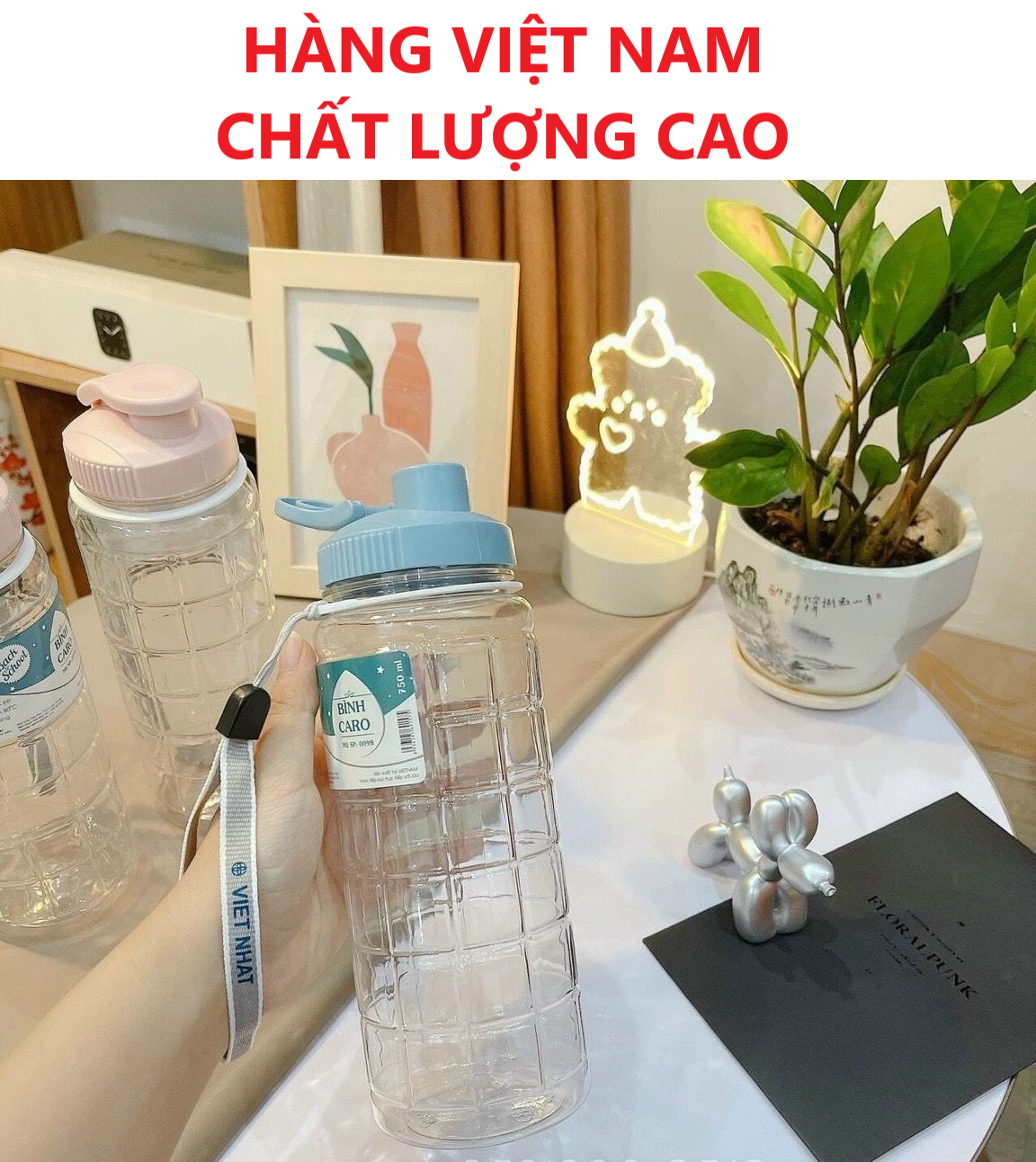 Bình đựng nước học sinh Việt Nhật cao cấp 750ml