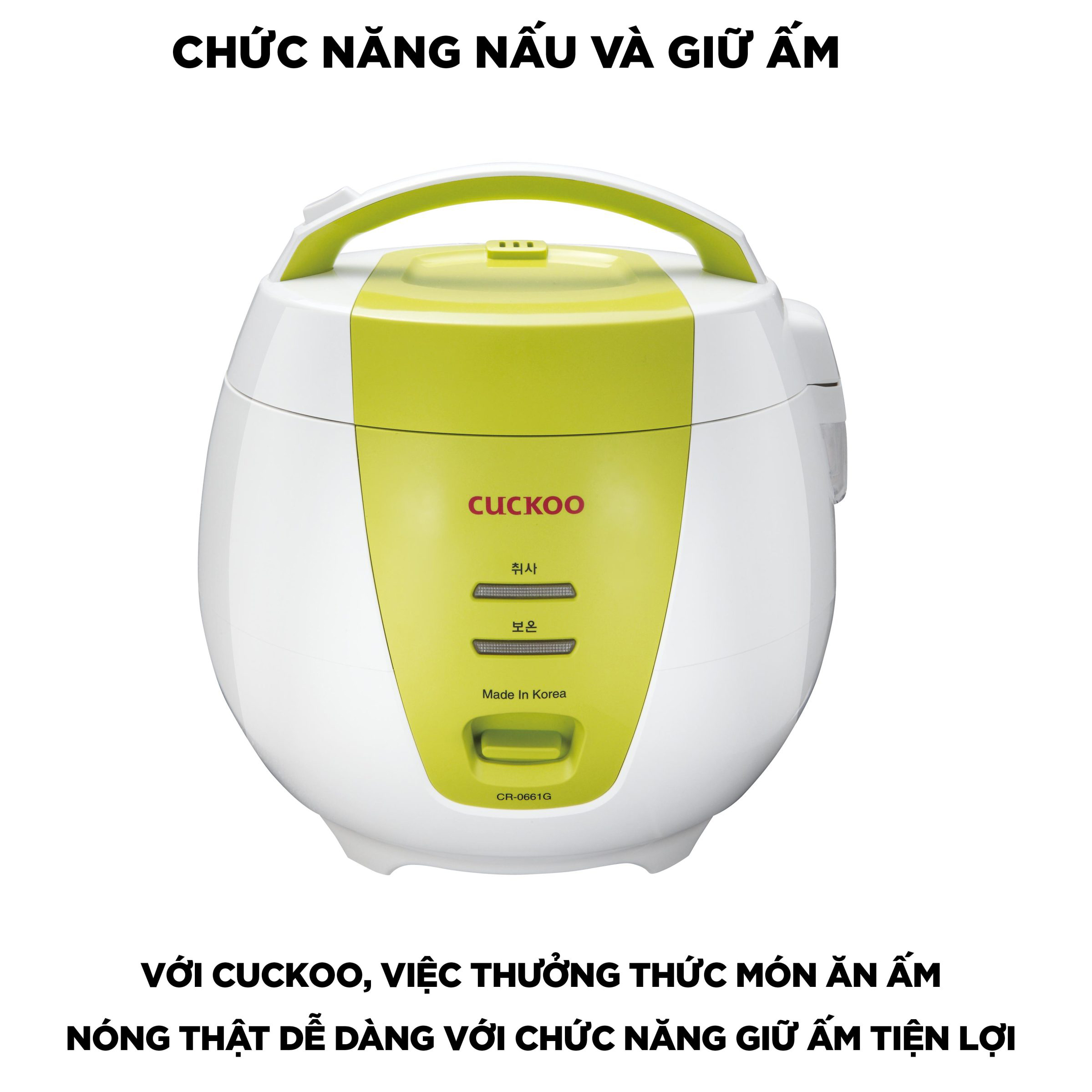 Nồi Cơm Điện Nắp Gài Cuckoo CR- 0661 màu xanh - 1L - Hàng Chính Hãng