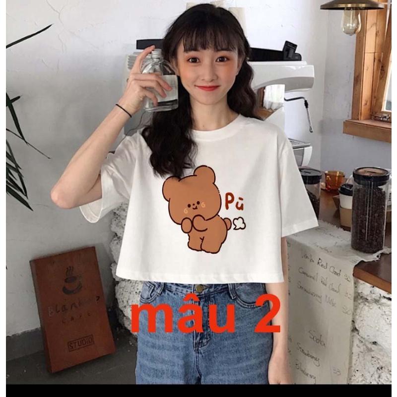 Các mẫu Áo croptop hình các hoạt động dễ thương