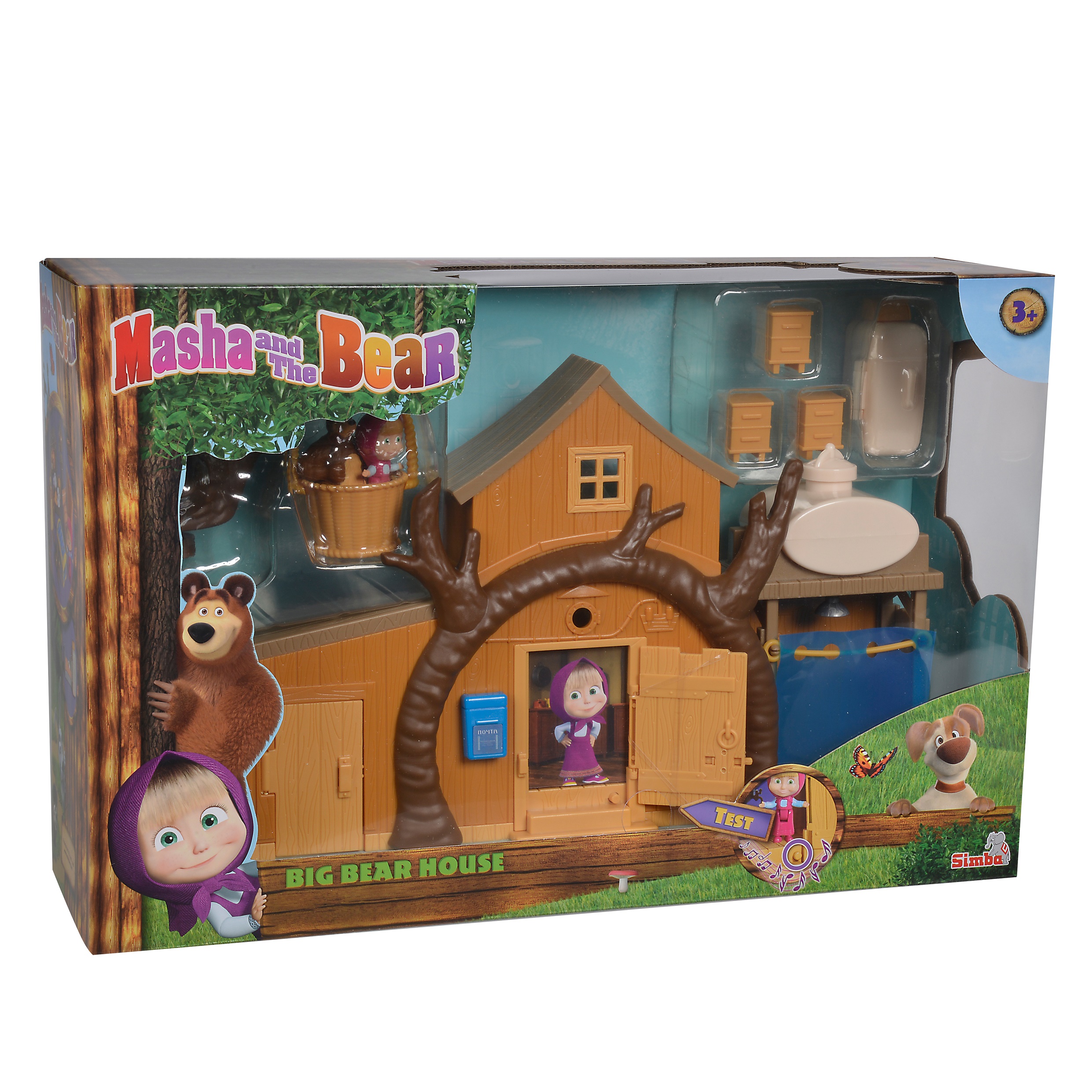 Đồ Chơi Ngôi Nhà Gấu MASHA AND THE BEAR Masha Play Set ''Big Bear House'' 109301032 - Đồ Chơi Chính Hãng