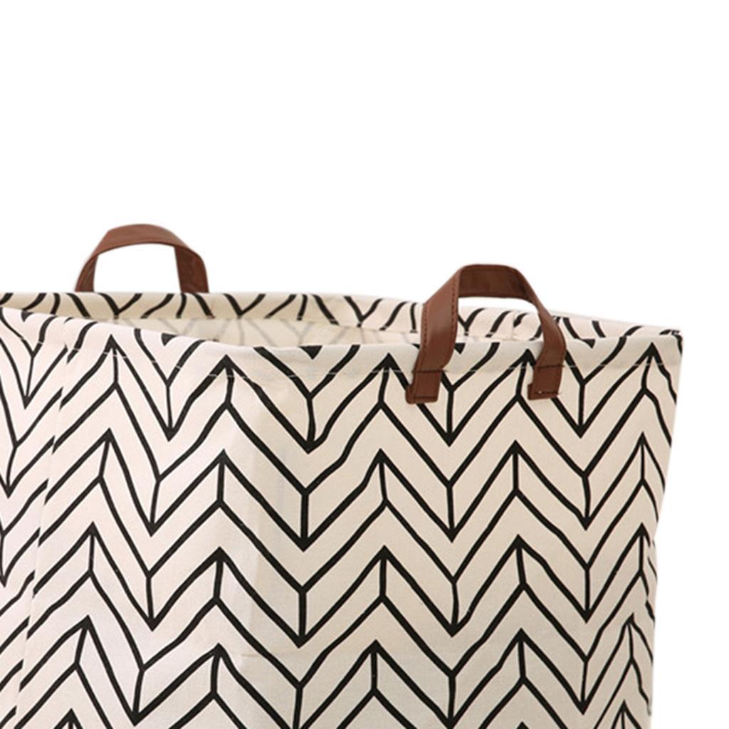 Set 2 Storage Basket Bucket Clothes Laundry Hamper with Handles -Wave