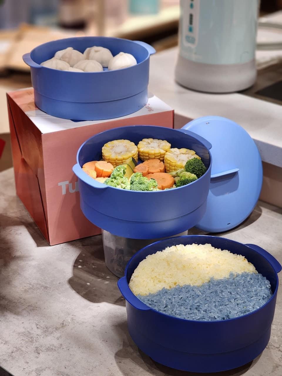 Xửng hấp Tupperware chính hãng 3 tầng - bảo hành chính hãng