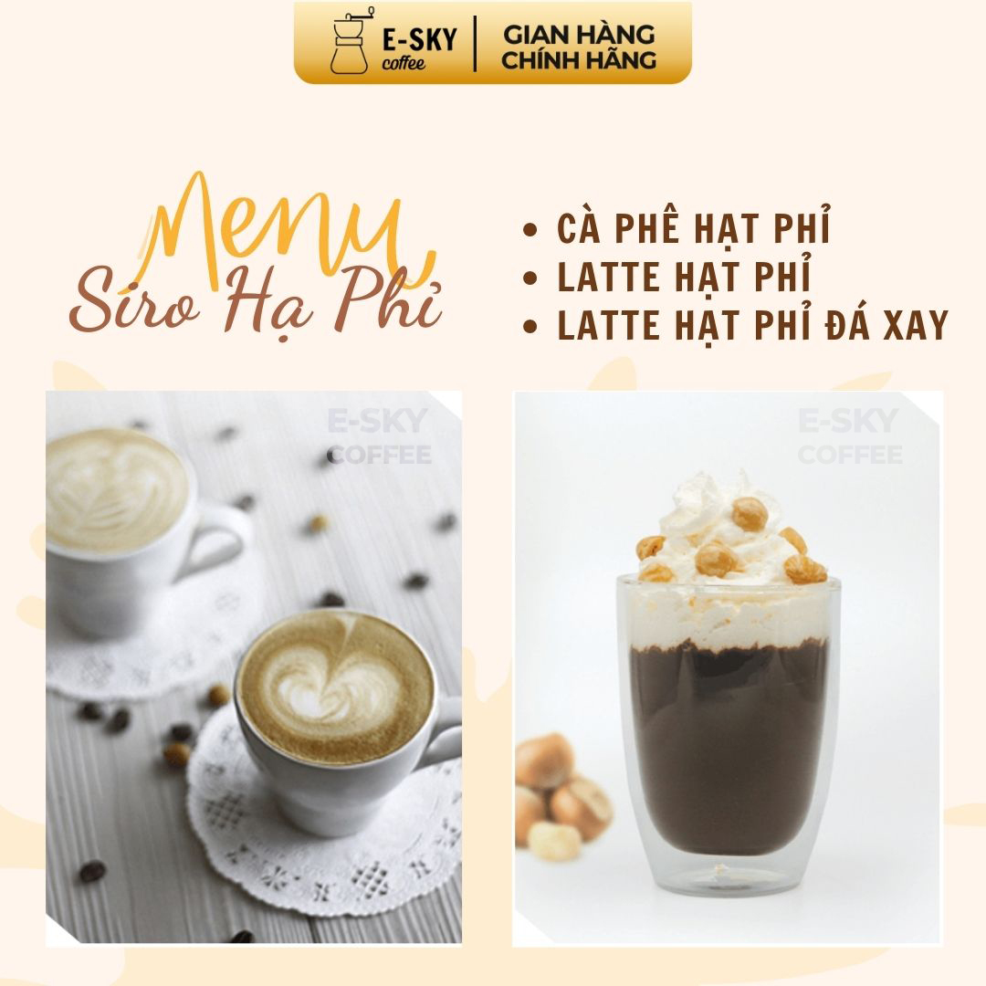 Siro Hạt Phỉ Pomona Hazelnut Syrup Nguyên Liệu Pha Chế Hàn Quốc Chai Thủy Tinh 1 Lít