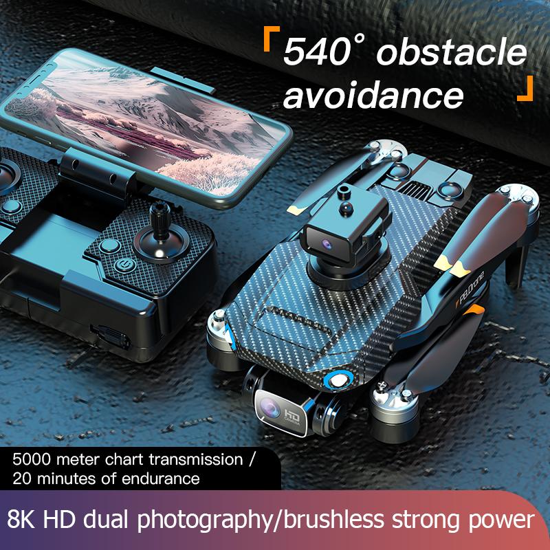 KOHR 2023 New P8 Pro Brushless GPS Drone 4K Dual Camera WIFI Quadcopter Five-Sided Intelligent Obstacle Avoidance Helicopter Toy