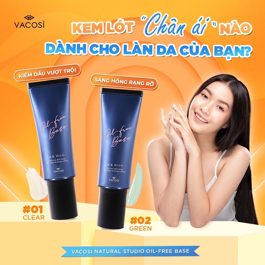 KEM LÓT TRANG ĐIỂM KIỀM DẦU VACOSI NATURAL STUDIO OIL-FREE BASE