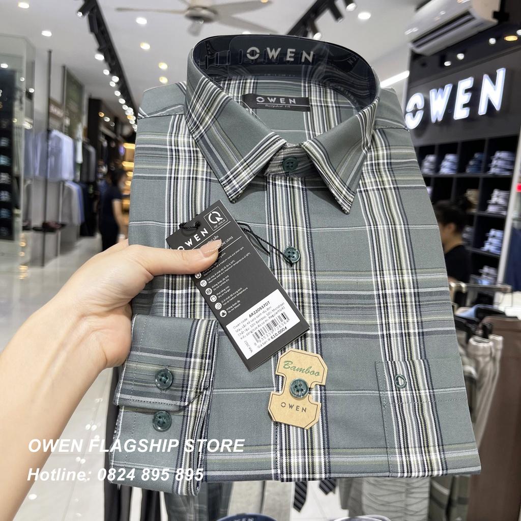 Áo Sơ mi Owen nam dài tay dáng Regular mềm mịn mát Mã AR220937DT