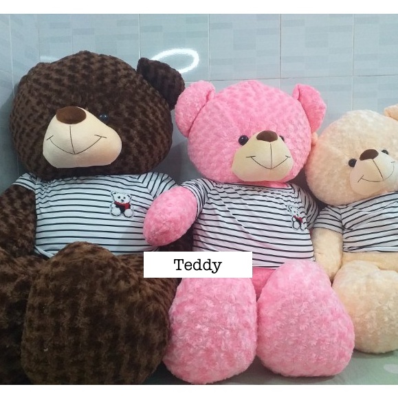Thú nhồi bông Teddy mặc áo cute - Size từ 1m đến 1m7 - Quà tặng gấu bông teddy khủng lồ lông hoa cao cấp