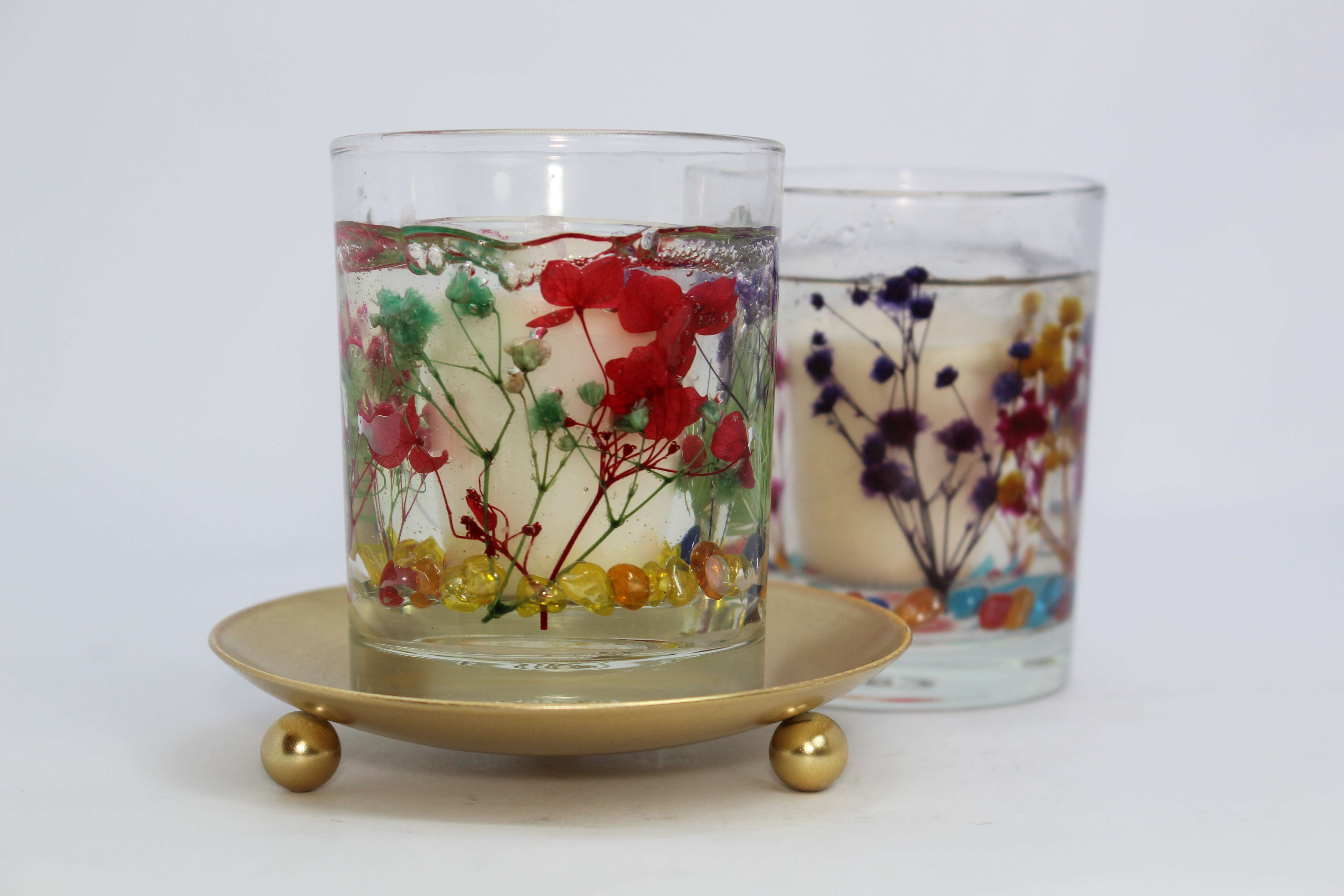 Nến Thơm Trang Trí Hoa Khô Gel Hương Hoa Hồng Chính Hãng R2D Nến Decor