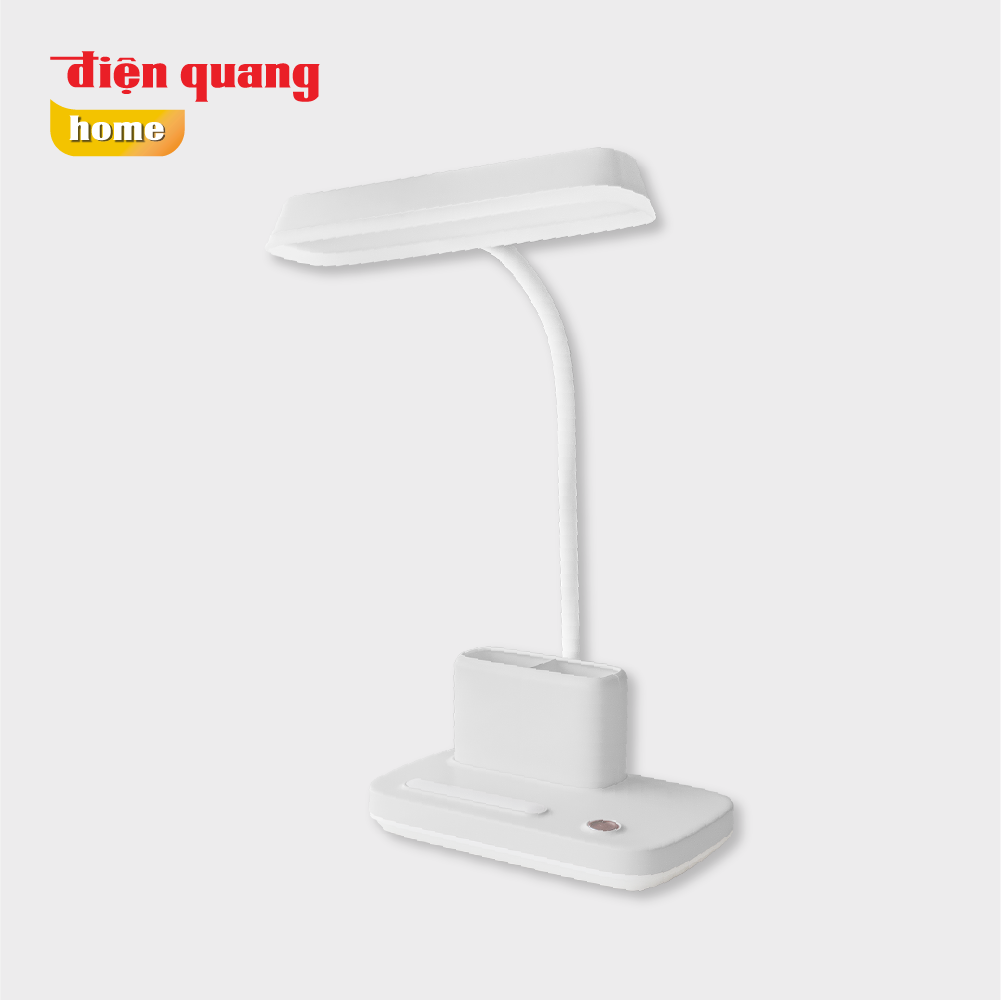 Đèn Bàn LED Cảm Ứng Điện Quang ĐQ LDL17B 3 W (3W, Màu Trắng, Tích Hợp Đèn Ngủ Và Hộp Cắm Bút)