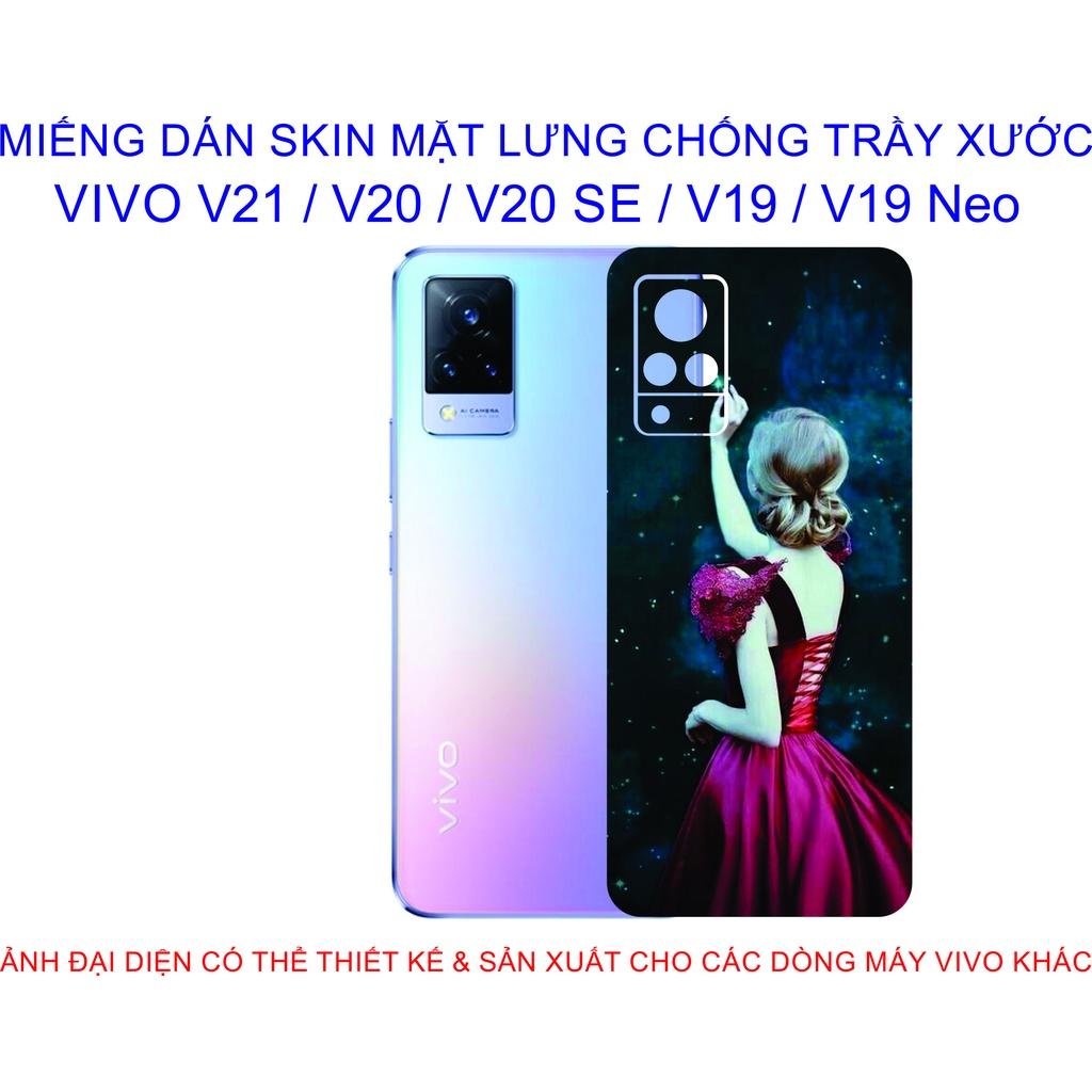 Miếng Dán Skin mặt lưng dành cho VIVO V21 / V20 / V20 SE / V19 / V19 Neo chống trầy xước