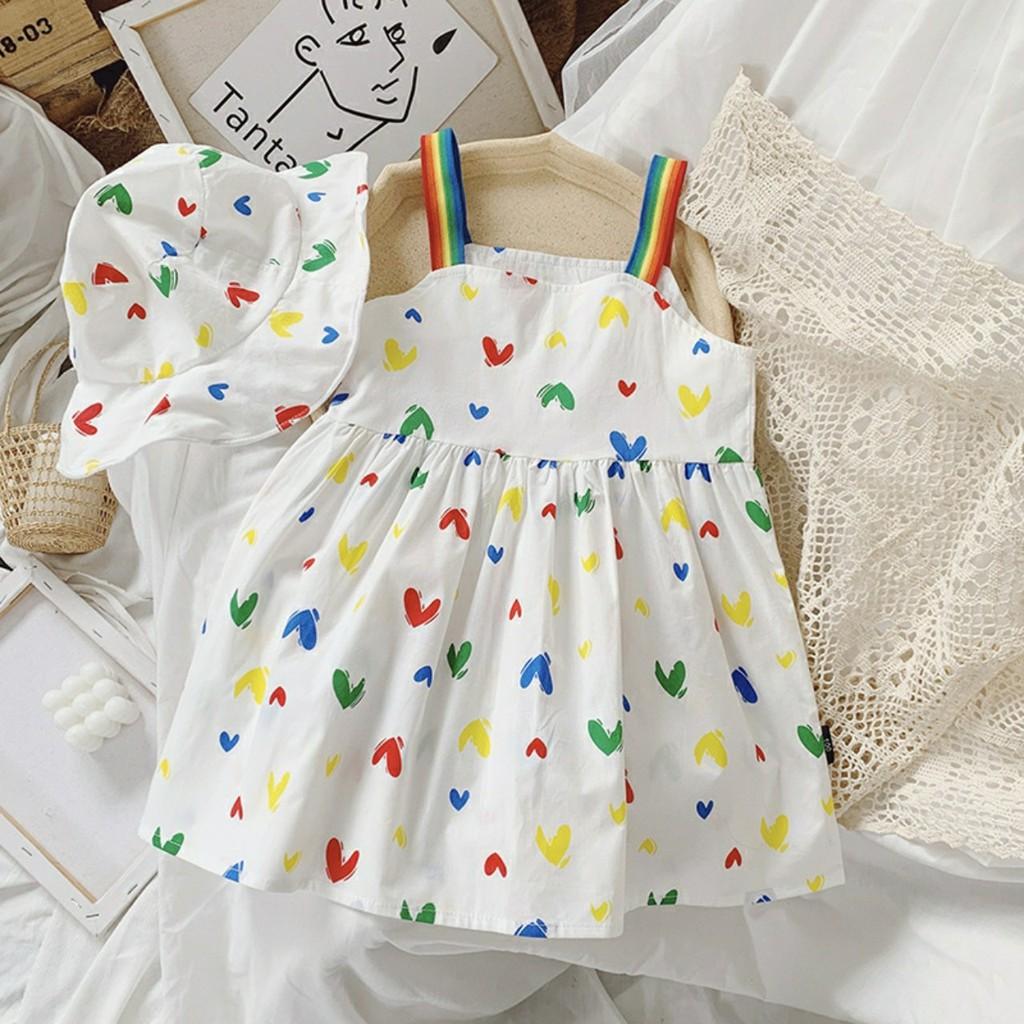 Váy Trái Tim Thô Lụa Tặng Kèm Nón 10-25kg