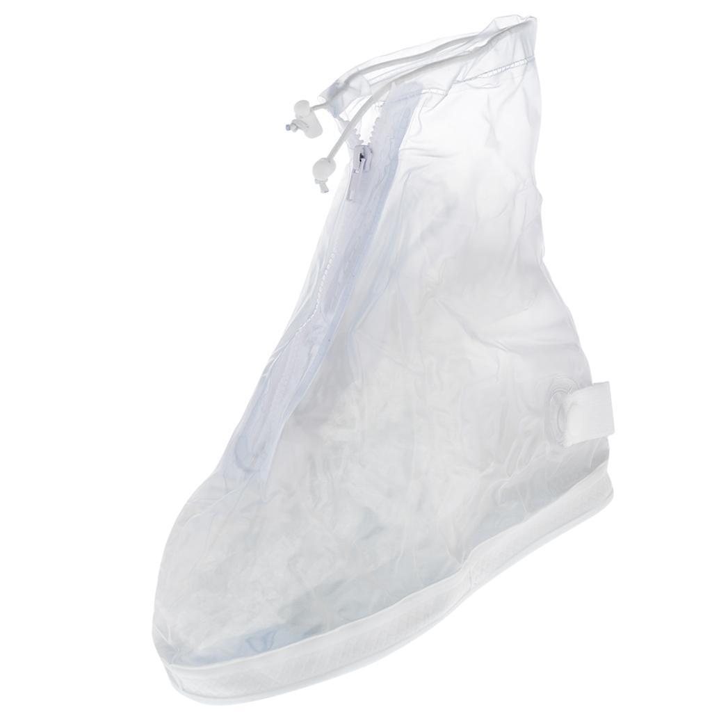 Waterproof Rain Boots Cover Reusable & Foldable Shoes Overshoes Durable Anti-Slip Sole Travel Gear Cycling Fishing Men Women Kids