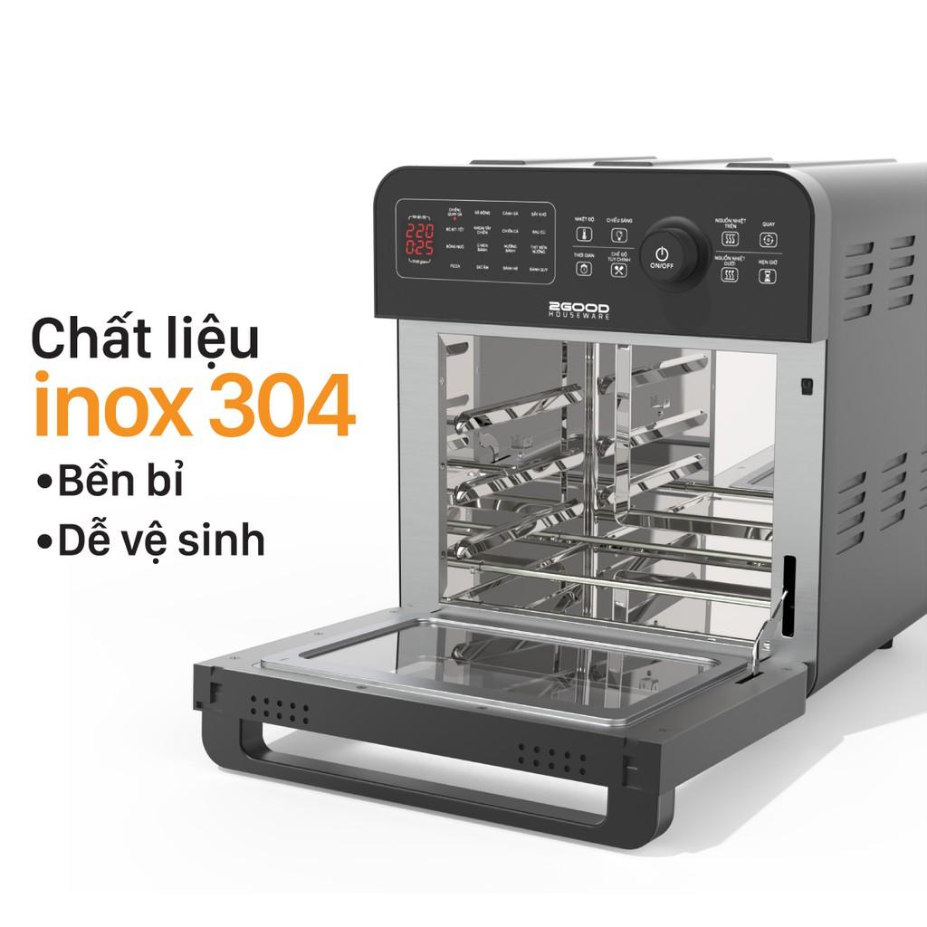 Nồi Chiên Không Dầu 2GOOD S20 Dung Tích 14,5L (Lõi Inox 304BA bóng, 16 chế độ nấu, bổ sung nguồn nhiệt dưới) - Hàng chính hãng