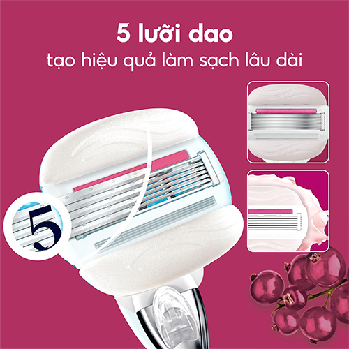 Dao cạo Gillette Venus Comfortglide Olay Sugarberry (1 cây) - Hàng chính hãng