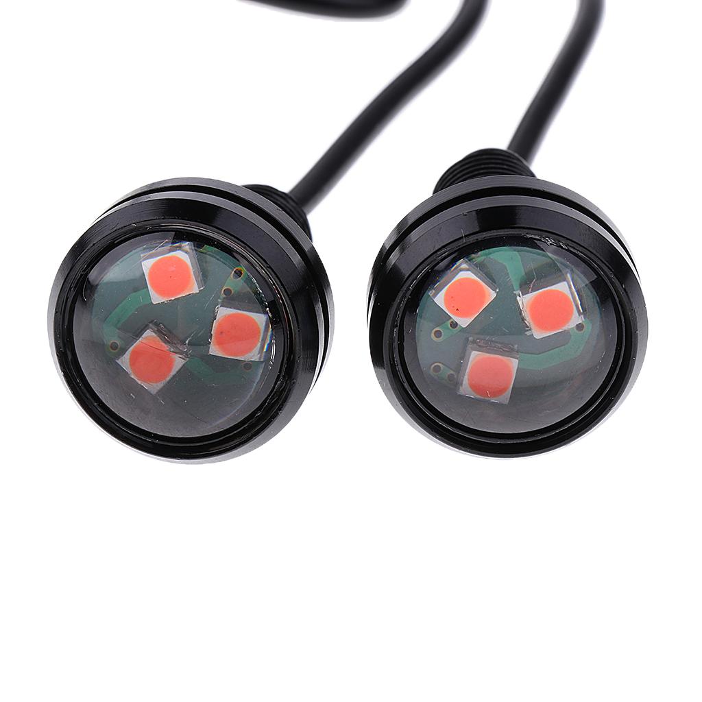 Pair Eagle Eye 3030 3LED Car DRL Daytime Running Light Signal Lamps