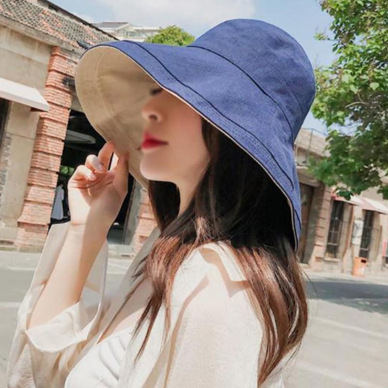 Mũ Bucket rộng vành thiết kế đơn giản thanh lịch