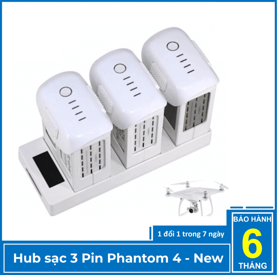 Hub sạc 3 pin Phantom 4 – New version - Hành chính hãng Yxtech