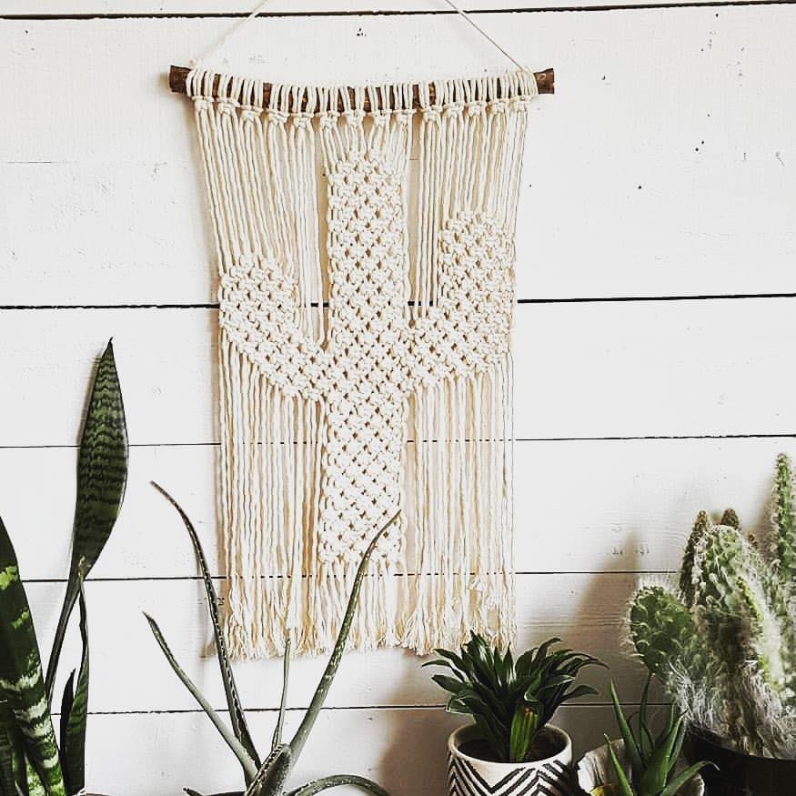 Thảm Xương Rồng Trang Trí Tường Macrame - Sản Phẩm Handmade Nghệ Thuật, Dùng Treo Tường Decor, Làm Quà Tặng, Trang Trí Phòng Ngủ, Phòng Khách