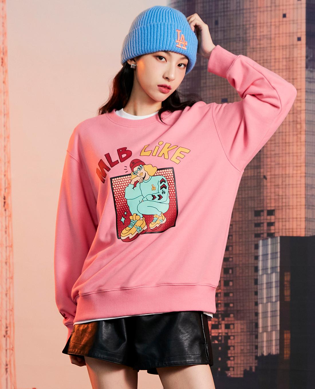 MLB - Áo sweatshirt cổ tròn tay dài phom suông trẻ trung 3AMTL0224