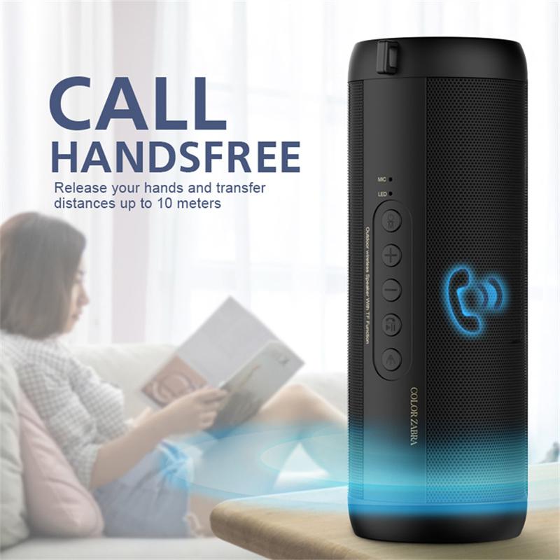 T2 Xe Đạp Loa Bluetooth Thể Thao Ngoài Trời Chống Nước Loa Không Dây Đài FM Âm Thanh Loa Di Động Có Đèn Led Color: green