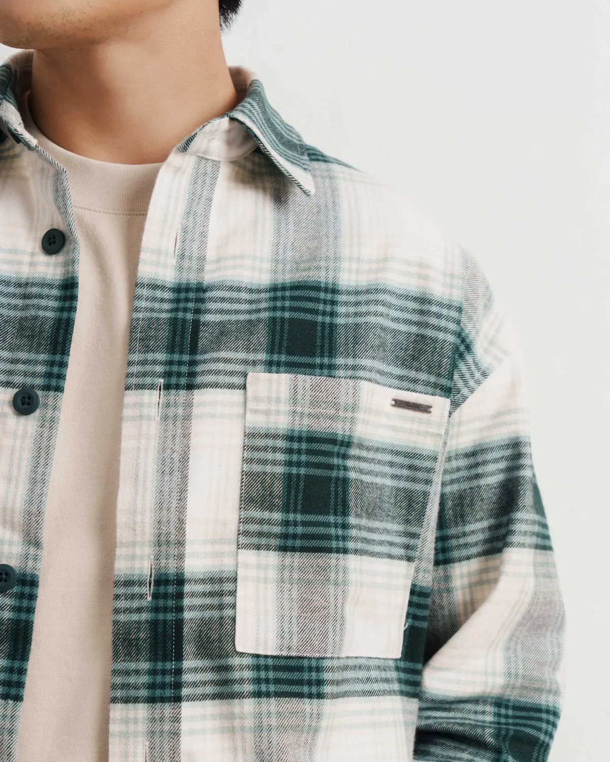 Áo sơ mi tay dài nam vải flannel Form Oversize - ROUTINE 10F25SHL002