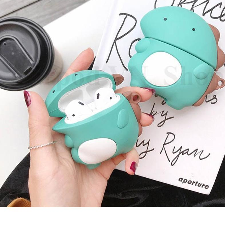 Bao Case Ốp dành cho airpod 1 và 2, Airpod pro... khủng long mắt hí silicon cao cấp