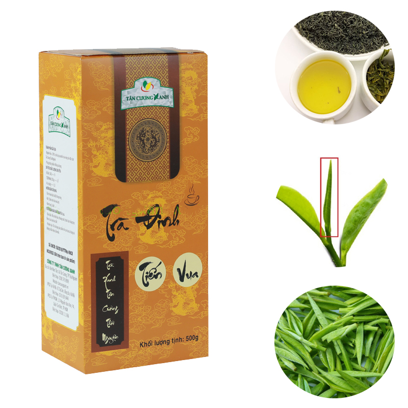 02 Hộp trà xanh Tân Cương Thái Nguyên - Trà Đinh Tiến Vua 500 gram