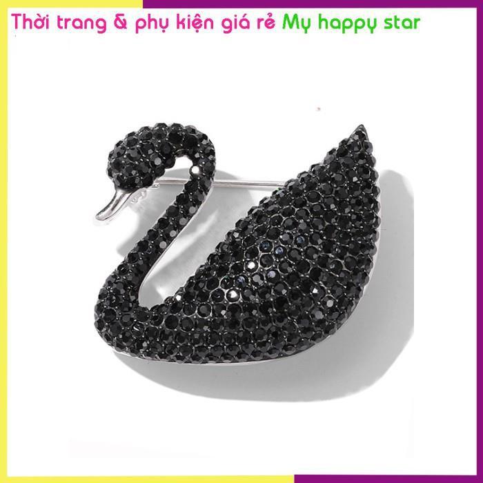 Cài áo thời trang thiên nga đính đá cao cấp GC41