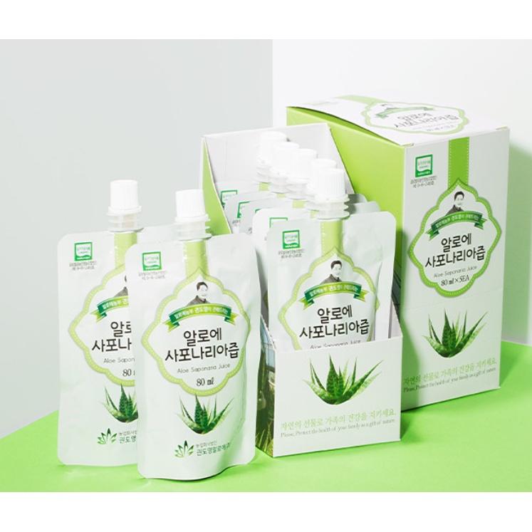 Nước Ép Nha Đam Nguyên Chất Hữu Cơ KDY ALOE 80ml/Bịch