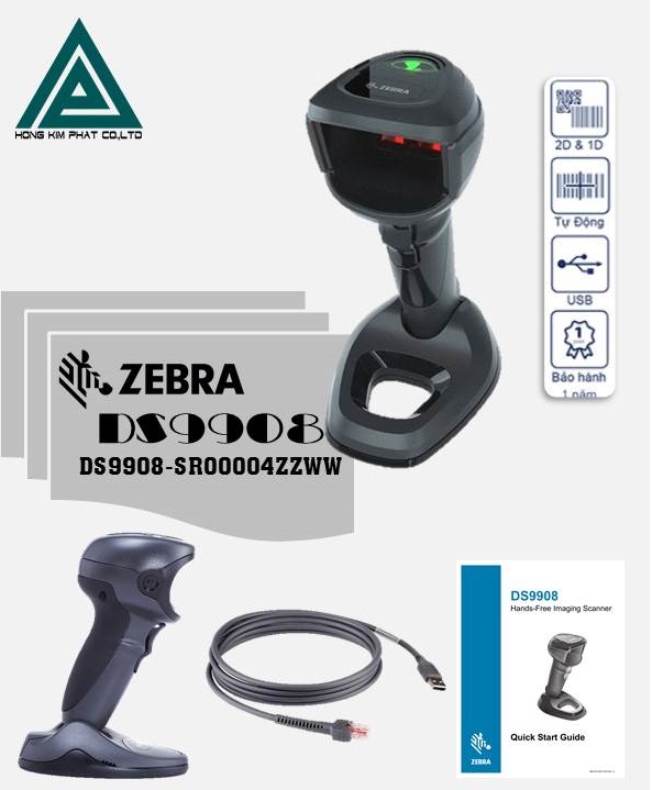 Máy quét mã vạch Zebra DS9908 - HÀNG CHÍNH HÃNG