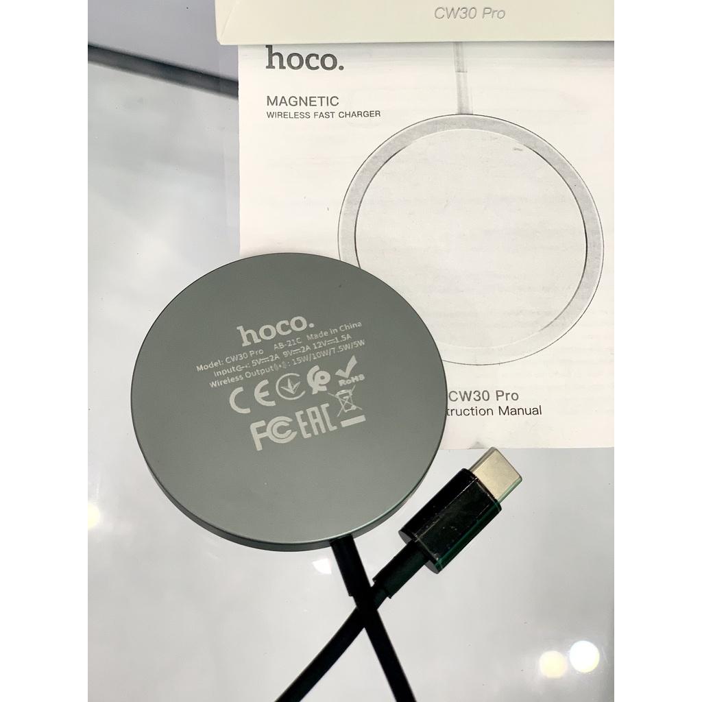 Đế sạc không dây Hoco CW30 Pro , Hỗ trợ sạc từ máy iphone X và tai nghe tws -Hàng Chính Hãng