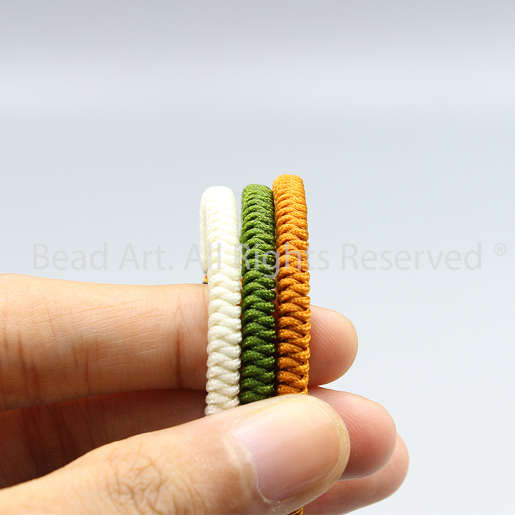 Vòng Tay Thắt Dây Phong Cách Tibet Handmade Vàng Nâu, Thổ, Kim, Vòng Tay Phong Thuỷ - Bead Art