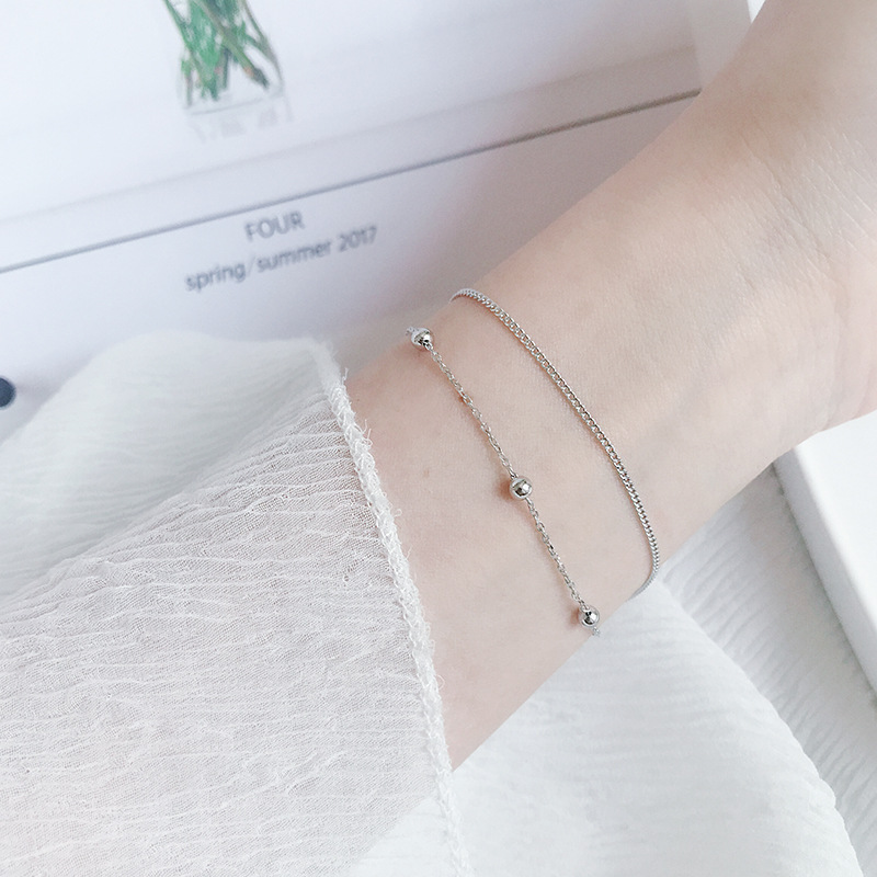 Lắc tay 2 tầng chuỗi mix hạt thời trang unisex