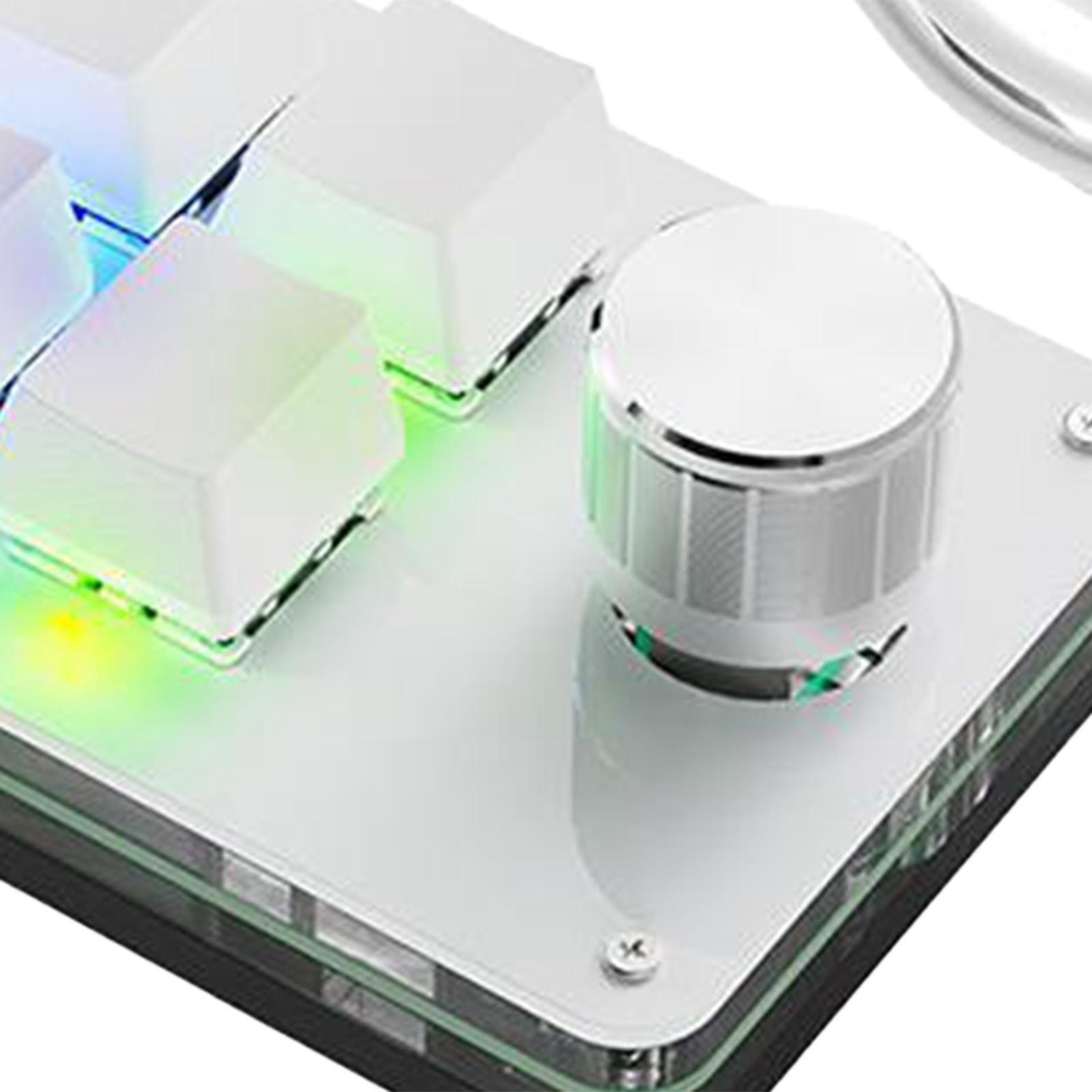 6 Keys One Handed Gaming Keypad White