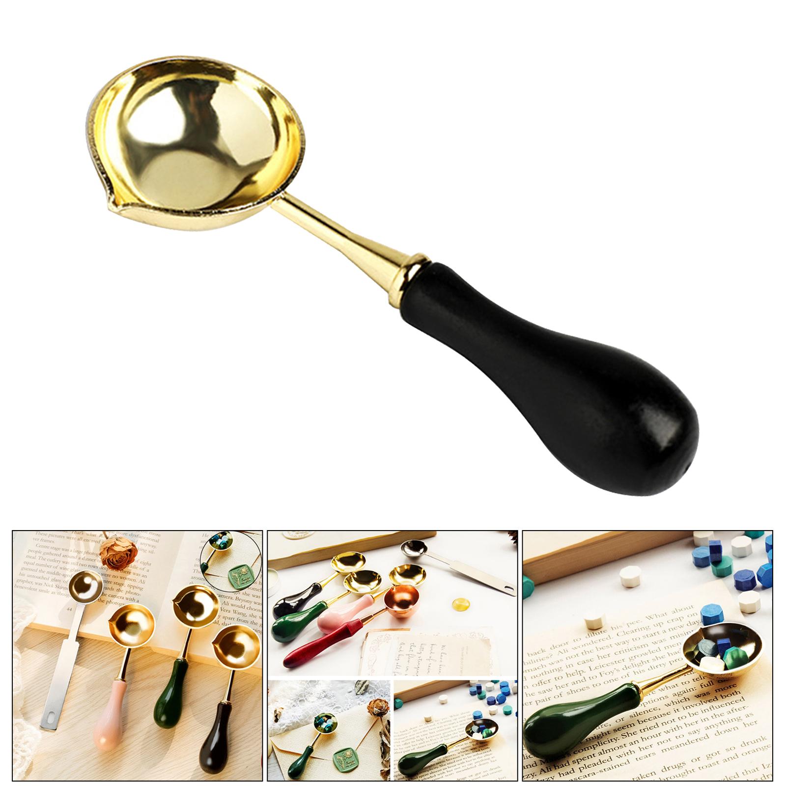 Wax Seal Kit Sealing Wax Melting Spoons Wax Spoon Wax Sticks Beads Spoon for Arts Crafts Wax Sealing Stamp Wax Beads Gifts