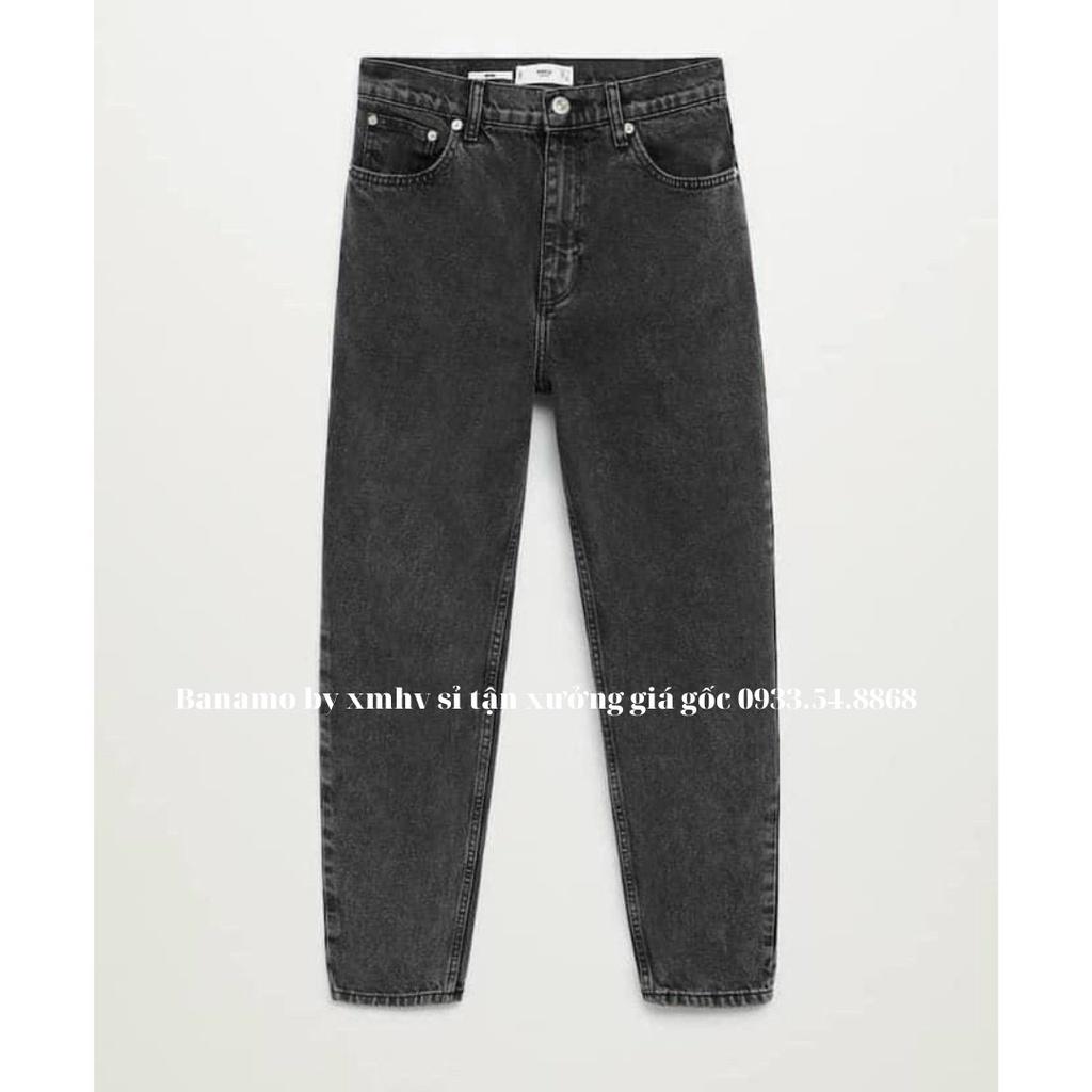 Quần jean baggy nữ cạp khóa chất vải bò siêu đẹp Banamo Fashion quần jean baggy 864