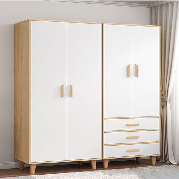 Tủ quần áo bằng gỗ công nghiệp thiết kế hiện đại