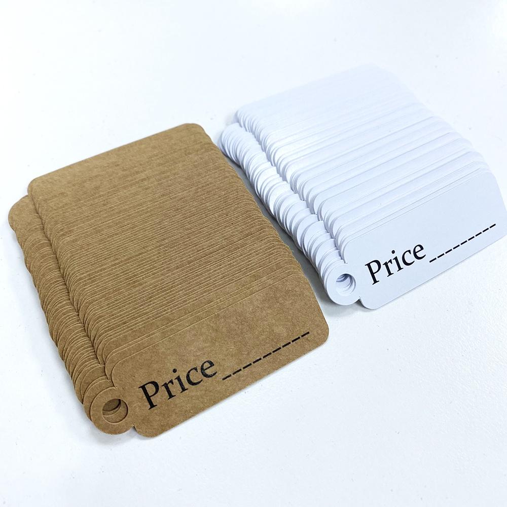 100pcs,Thẻ Price Tag Giấy Kraft / Trắng