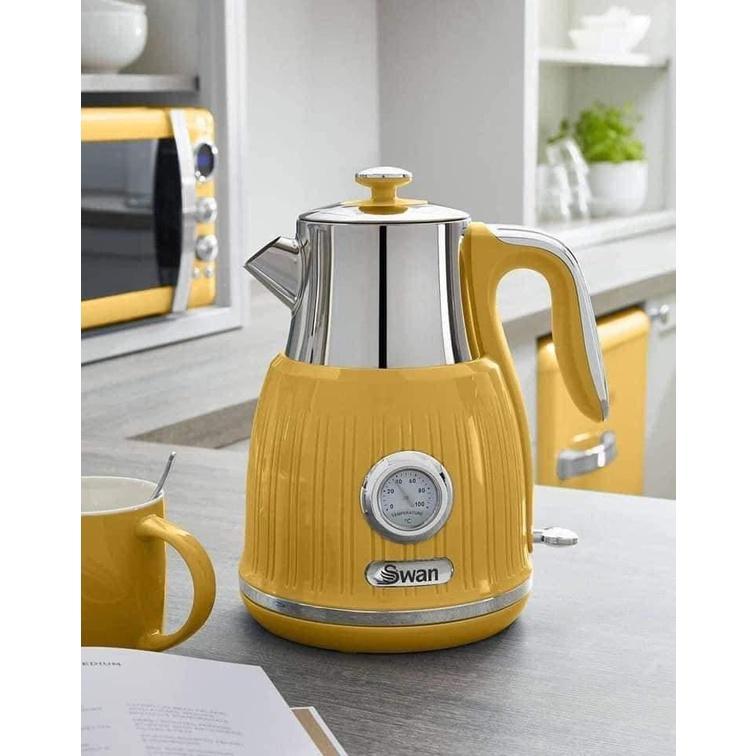Ấm Đun Nước Siêu Tốc Swan Retro, Ấm Siêu Tốc, 1.5L, Công Suất 3000W, Phong Cách Cổ Điển, Sôi Nhanh, Nhập Đức