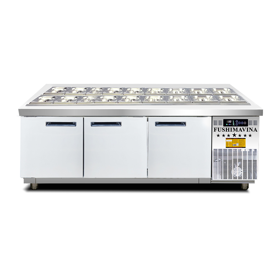 [CỬA HÀNG CHÍNH HÃNG] Bàn Salad 1m8 Cánh Inox