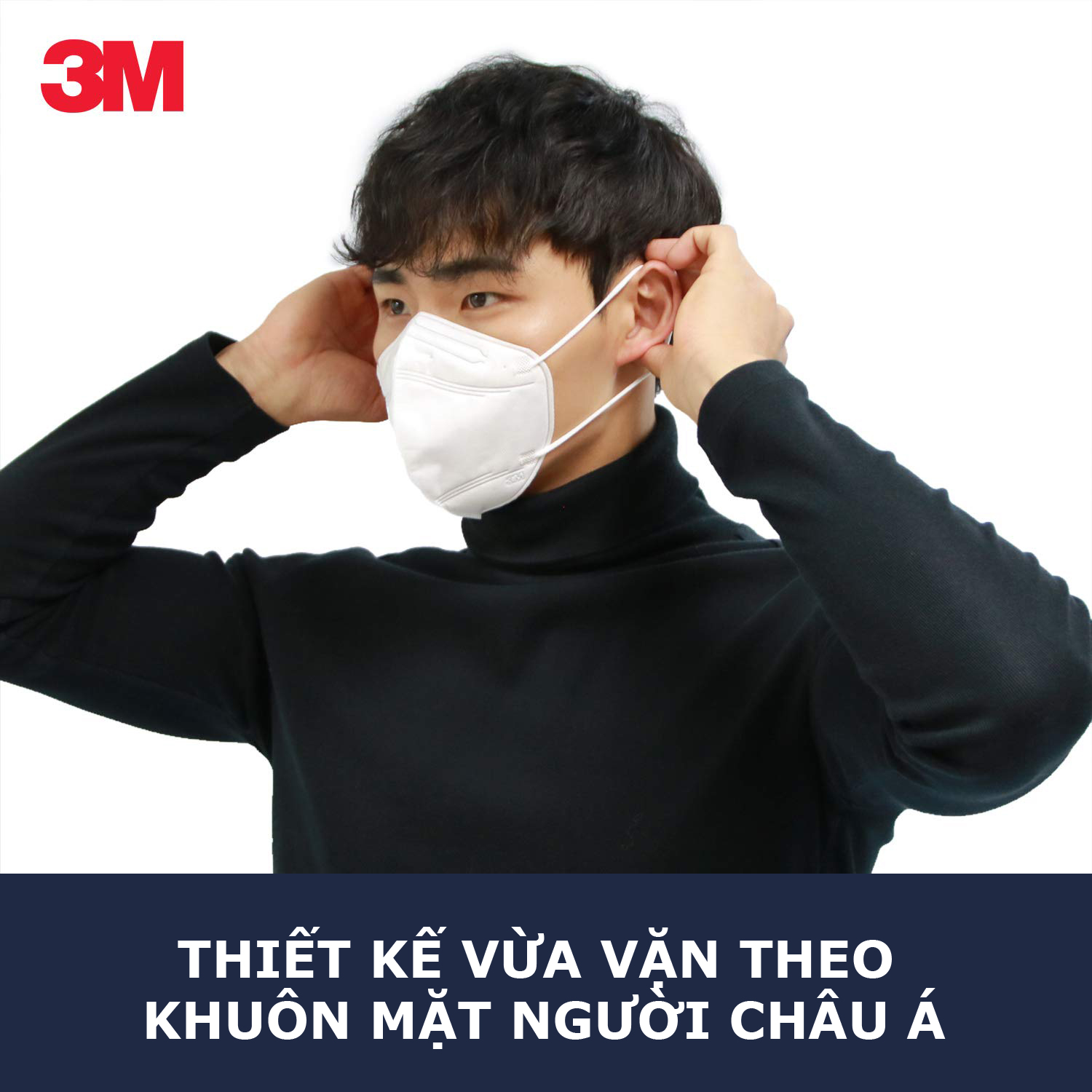 Khẩu trang chống bụi và kháng khuẩn 3M 9013 đạt chuẩn KF94 - Màu Trắng Hoặc Đen gói 1 cái