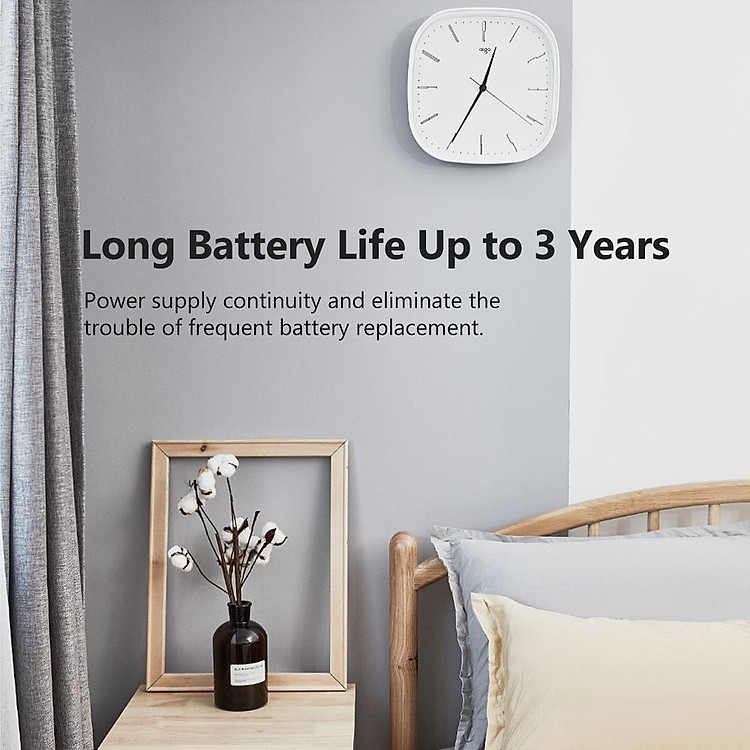 Đồng hồ treo tường Xiaomi Mijia aigo Im lặng Chính xác Phong cách thiết kế đơn giản Đồng hồ trắng cho trang trí nội thất trang trại