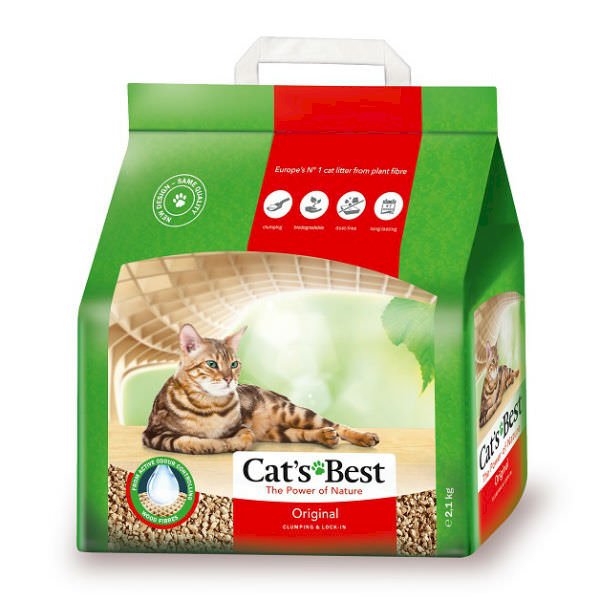 Cát Vệ Sinh Hữu Cơ Vón Cục Khử Mùi Và Vi Trùng Original Cat's Best CBOR05L (2.1kg)