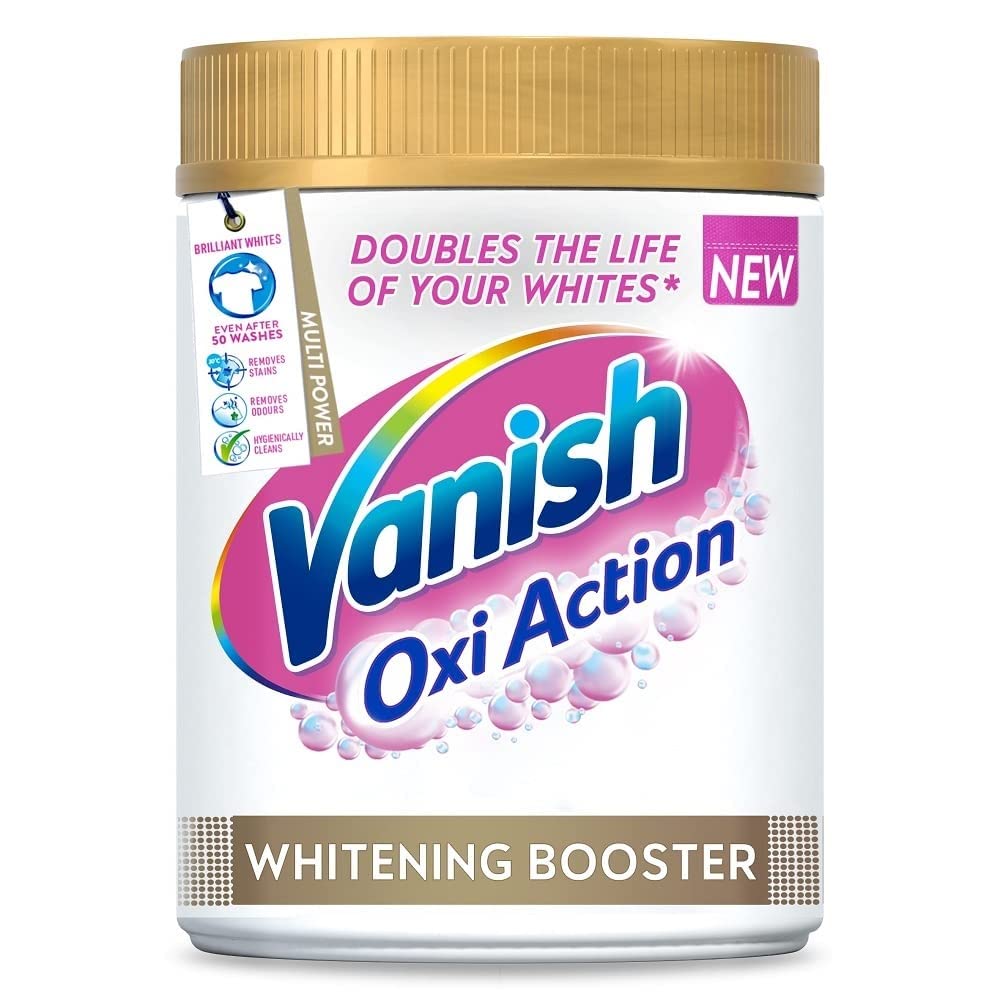 Bột giặt Cho Đồ Trắng Vanish Gold White - Không mùi, không hư sợi vải &amp; da tay 1kg