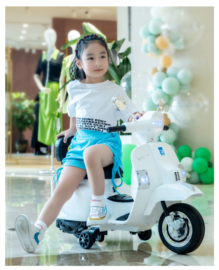 Xe máy điện Vespa cho bé TILO KIDS TLK-6288 có đèn nhạc siêu dễ thương