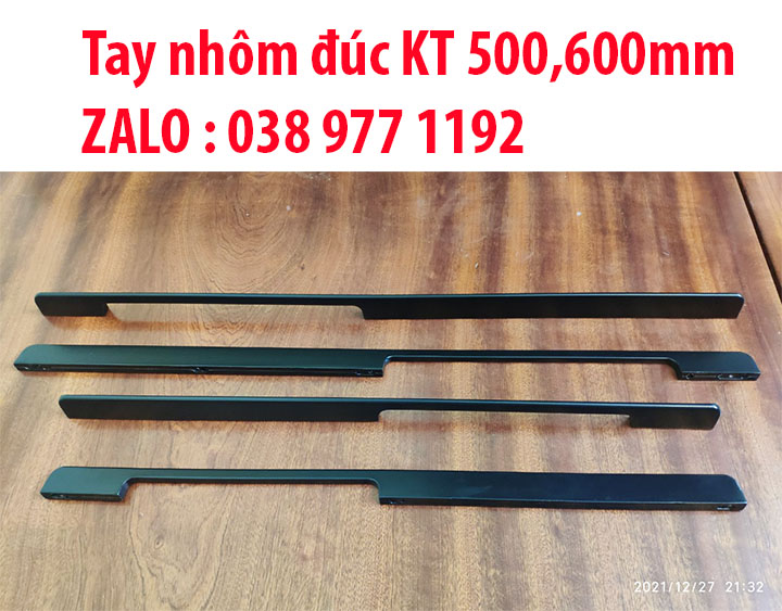 Tay nắm cửa tủ ngăn kéo nhôm đúc màu đen kích thước 500mm,600mm, tay co, tay nắm cửa tủ , tay nắm hợp kim nhôm đúc sang trọng Không có đánh giá