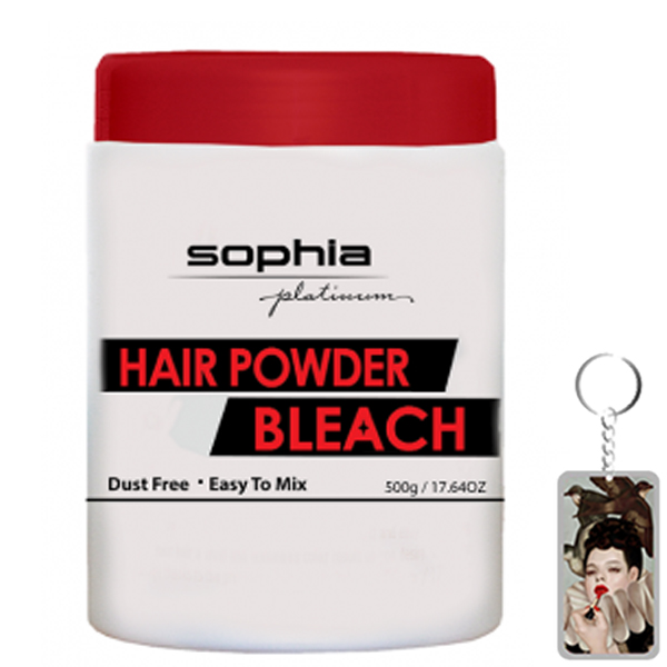 Bột rửa màu tóc nhuộm Sophia Platium Hair Powder Pleaching Hàn Quốc 550g tặng kèm móc khoá