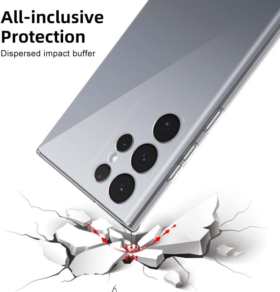 Ốp lưng silicon cho Samsung Galaxy S23 Ultra / S23 Plus / S23 5G hiệu HOTCASE Ultra thin - siêu mỏng 0.6mm, thiết kế trong suốt, chống trầy xước - Hàng nhập khẩu