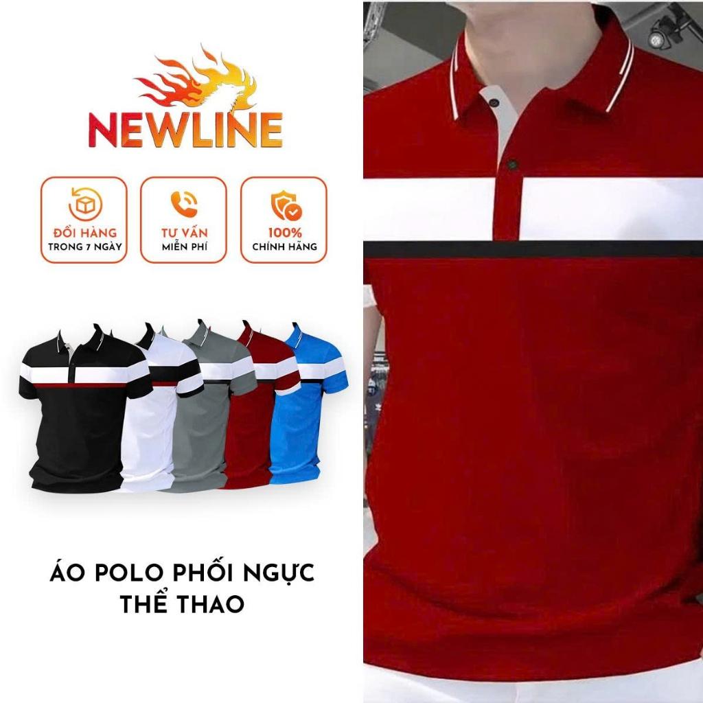 Áo Polo Nam Phối Ngực Thể Thao Trẻ Trυng Chất Cá Sấu CVC Sang Trọng Menswear Cao Cấp. - Đỏ
